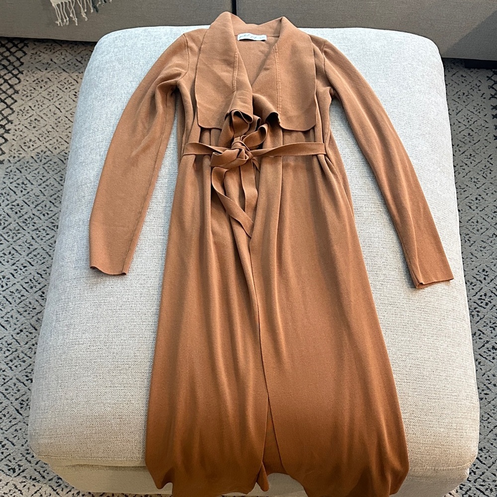 Petal & Pup Tan/Camel Long Cardigan